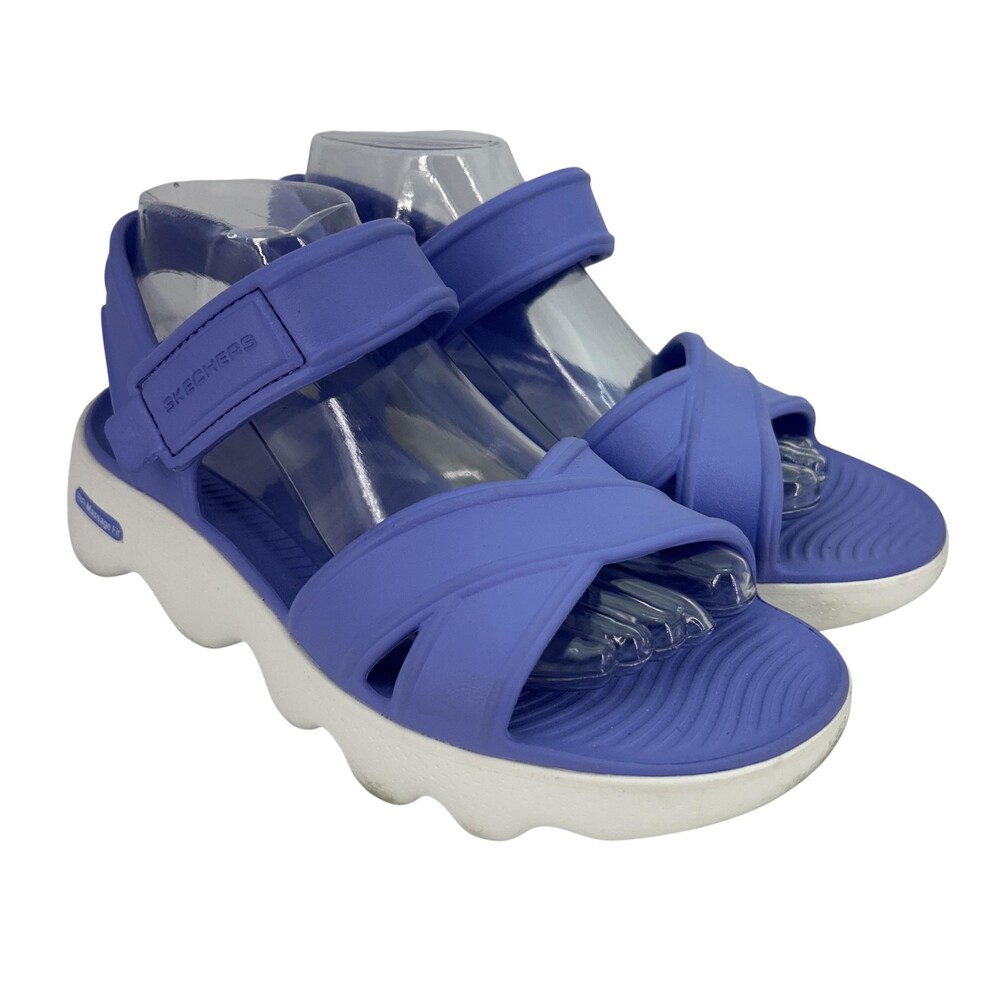 Skechers Sandals Shoes Womens Size 8 Purple Foamies Massage Fit Slingback